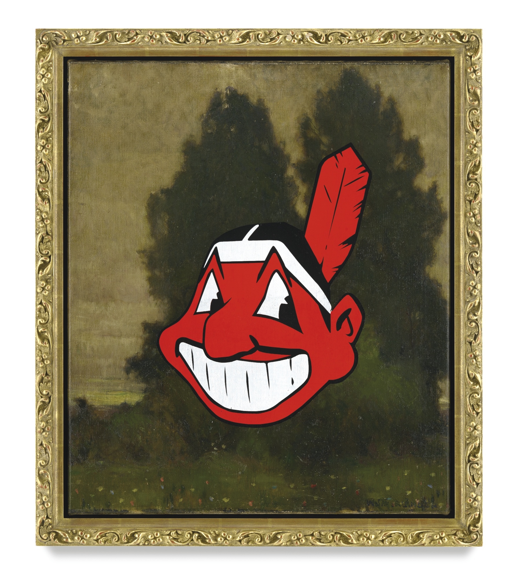 Artwork by Cyprien Gaillard, UNTITLED, Made of oil and screenprint on canvas