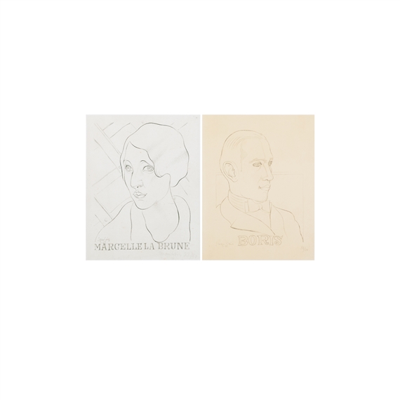 2 Works: Marcelle La Brune, Boris by Juan Gris, 1921