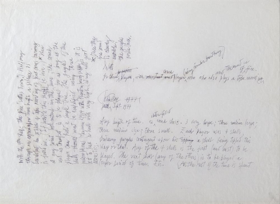 John Cage | Partitura (1977) | MutualArt