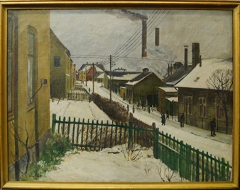 Industrial townscape in winter - Mogens Otto Nielsen