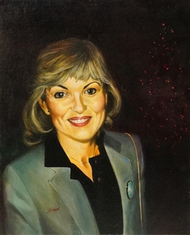 4 works, Portrait of Hannah Gordon;  Artist painting poppies; a poppy field; poppy field - Glenn Steward