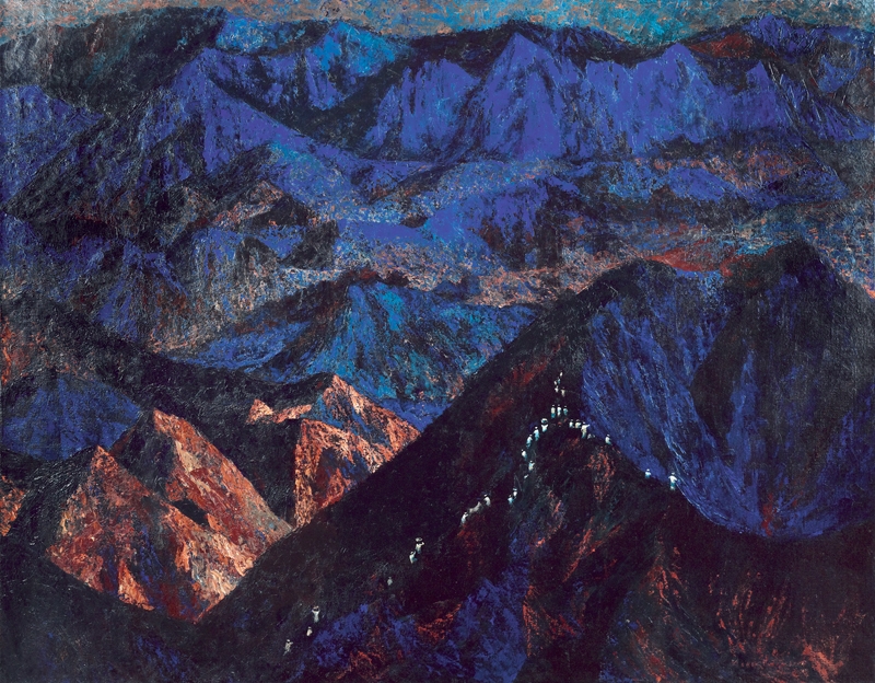 Artwork by Gusti Agung Mangu Putra, Menuju Puncak, To the Top, Made of Oil on canvas