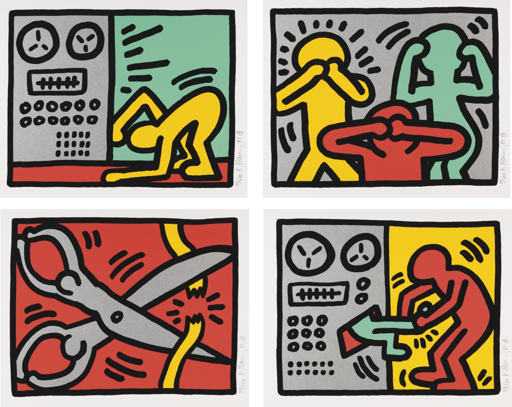 Keith Haring 4 WORKS POP SHOP