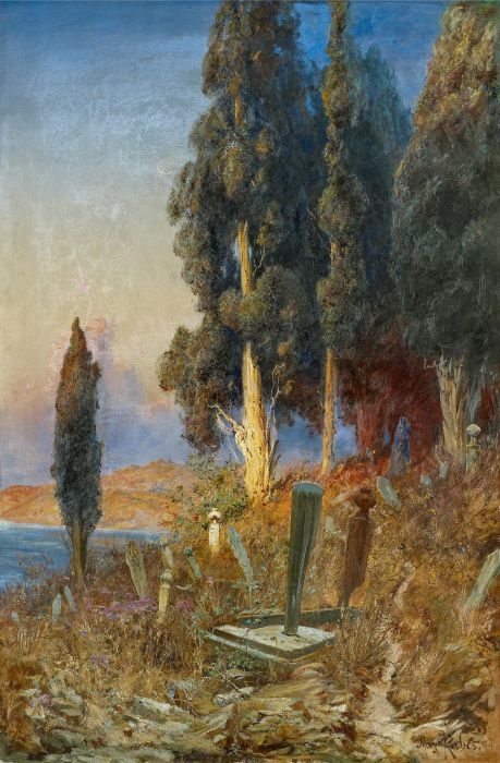 Max Rabes | Turkish Graveyard in Constantinople (1894) | MutualArt