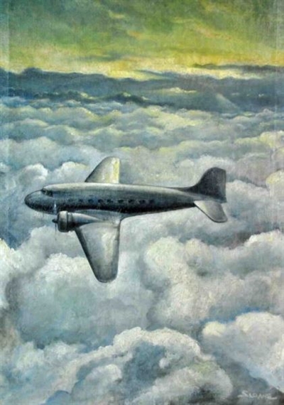 DC-3 above the clouds by Eric Sloane