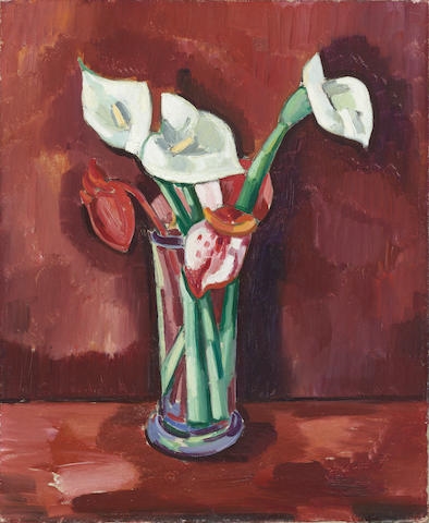 Calla Lilies in a Vase by Marsden Hartley, 1928