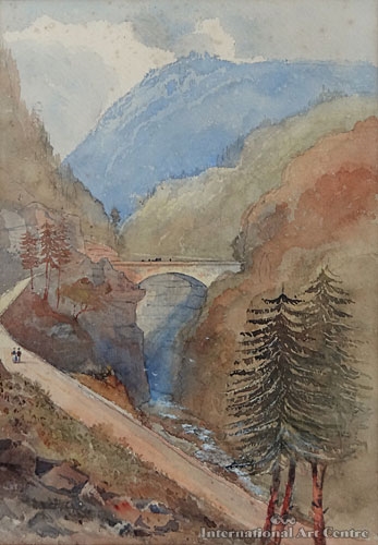 Landscape with Bridge - Possibly Yosemite National Park, USA