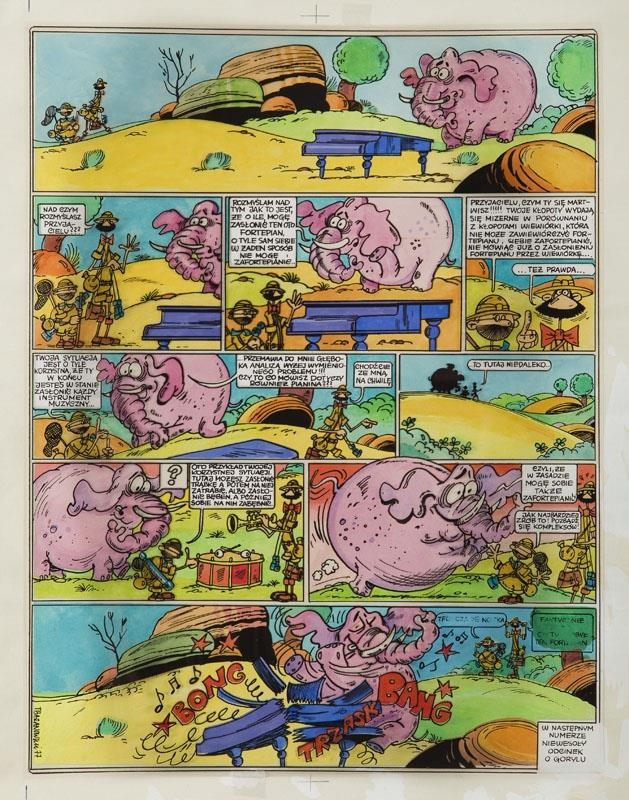 W pustyni i w paszczy, plansza komiksowa nr 19 by Tadeusz Baranowski, 1977