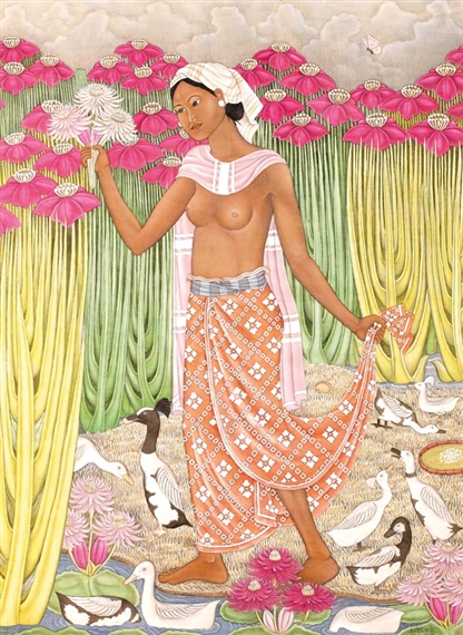 Di Kebun Bunga by Dewa Putu Bedil