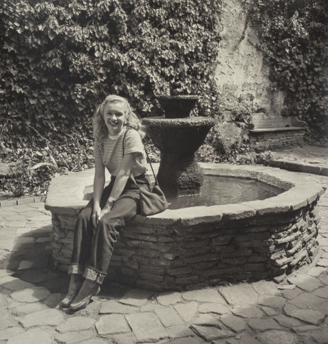 Norma Jeane Dougherty (Marilyn Monroe) at Capistrano 
Mission by Andre de Dienes, 1945, printed later