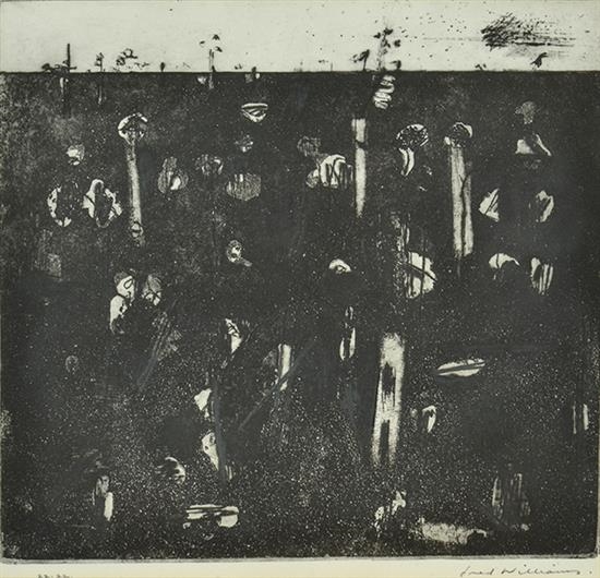 Landscape with Green Cloud and Owl by Fred Williams, 1965-1966