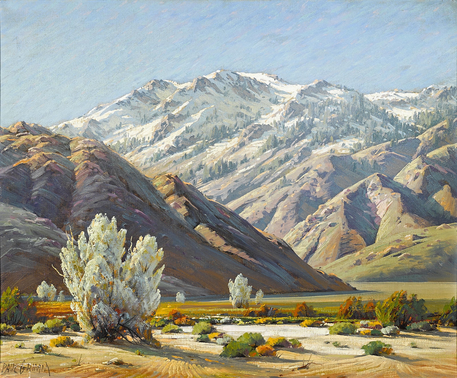 Artwork by Paul Grimm, Near Smoke Tree Ranch, Palm Springs, Made of oil on canvas board