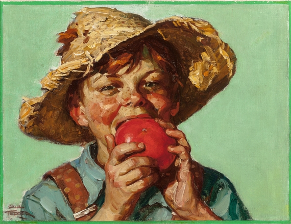 Ever eat a tomato right off the vine? Heinz Tomato Juice advertisement by Saul Tepper, 1932