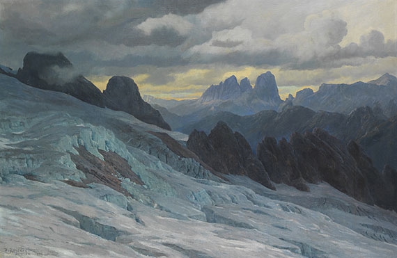 In den Dolomiten by Rudolf Reschreiter, 1922