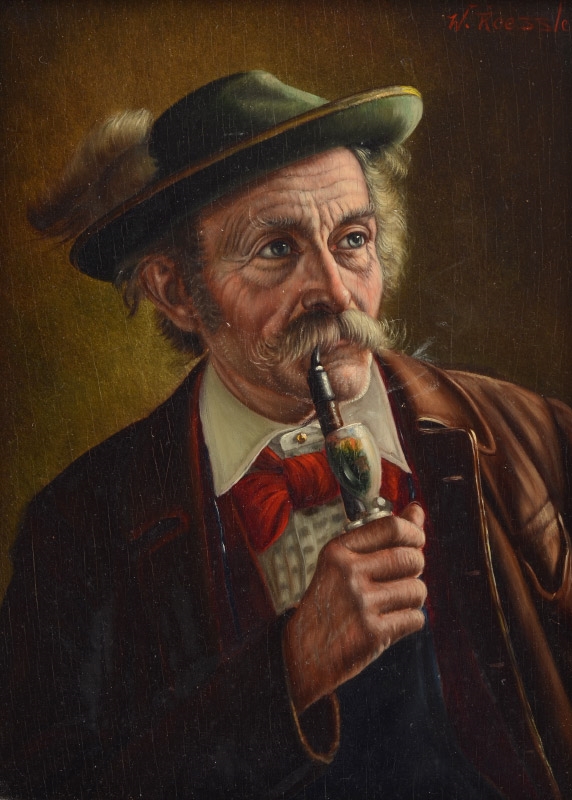 Walter Rossler | Man Smoking A Pipe | MutualArt