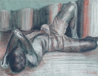 Reclining Male Figure - J. Graham