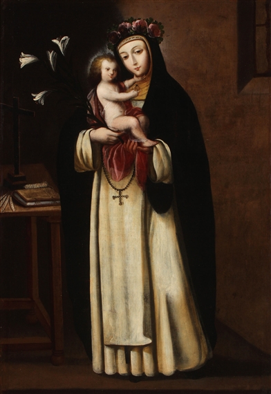 Santa Rosa de Lima with the Infant Christ by Colombian School, 18th Century
