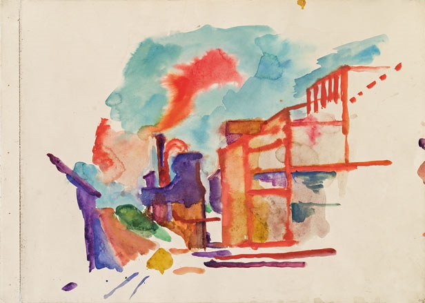 Artwork by Herbert Boeckl, Donawitz, Made of watercolour on paper