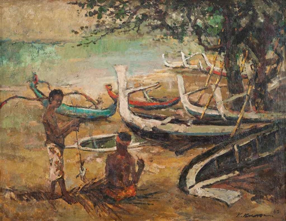 Fishing Village by Choo Keng Kwang, 1962