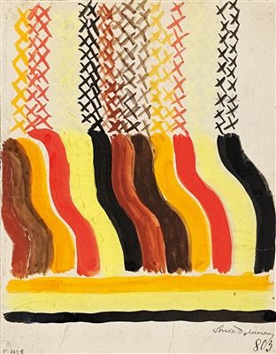 Sonia Delaunay | RYTHMIQUE COLOREE DE CERCLES CONCENTRIQUES (1930
