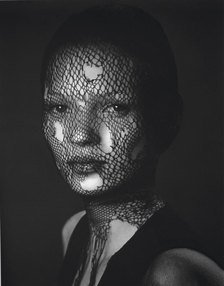 Kate Moss in Torn Veil, Marrakech, Morocco by Albert Watson, 1993
