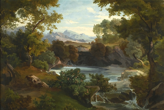 Landscape with a River by Friedrich Preller the Elder