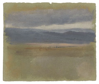 Rainclouds over a chain of mountains - Ludwig Sigmind Ruhl