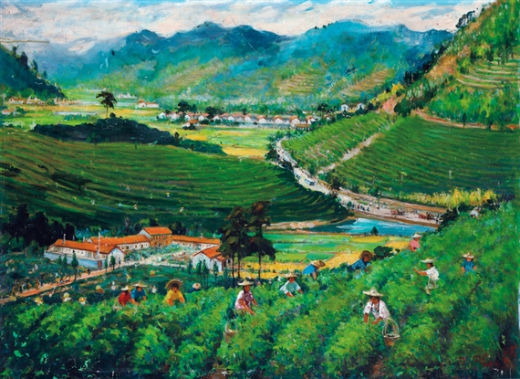 Lin Dachuan | TEA MOUNTAIN OF WEST LAKE | MutualArt