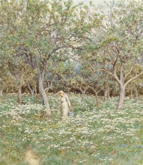 Woodland flowers by Helen Allingham