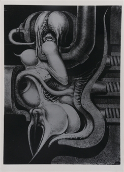 H. R. Giger | 3 Works: 3 Sheets from Biomechanoiden (1969) | MutualArt