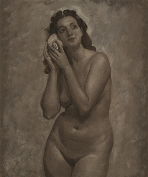 NUDE STUDY WITH SEASHELL