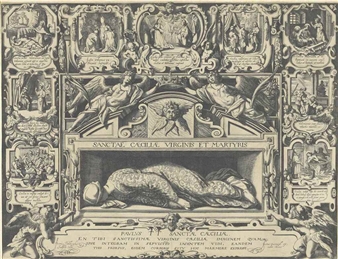 Saint Cecily in the Tomb - Peter Isselburgh