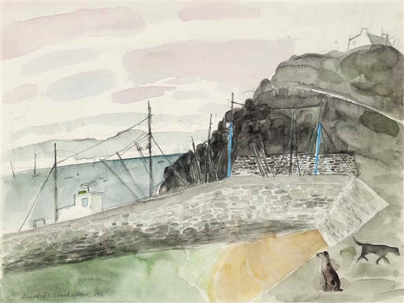 St Cast, Brittany by Elizabeth Blackadder, 1991