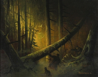 Hunters at Dawn - Wojciech Nowakowski