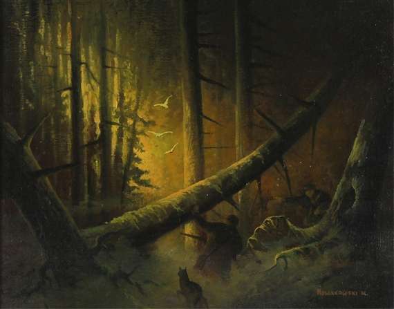 Hunters at Dawn by Wojciech Nowakowski
