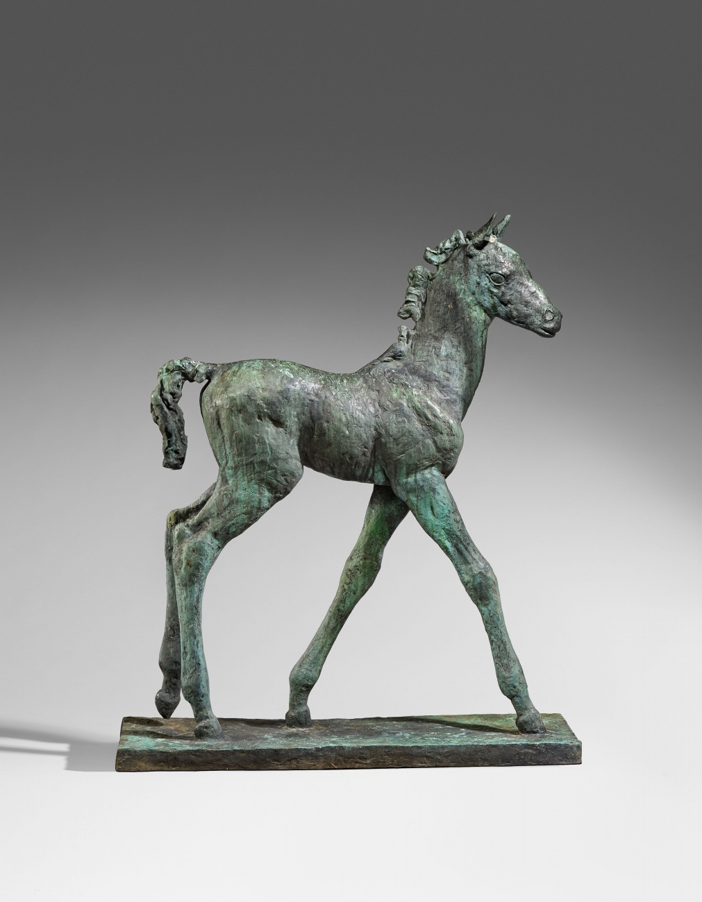 Artwork by Renee Sintenis, Großes Vollblutfohlen, Made of Bronze