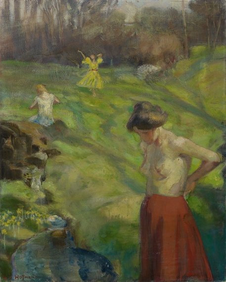 Frühlingswiese by Ludwig von Hofmann, Circa 1894-1896