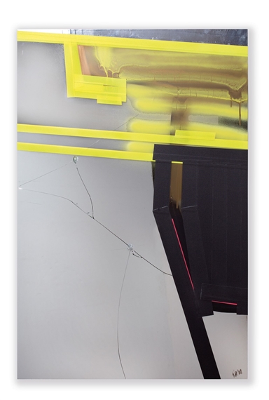 Kim Explores her Face in a Broken Mirror by Tobias Rehberger, 2008