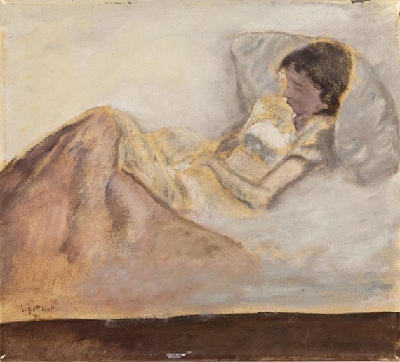 Reading Woman by Leopold Gottlieb