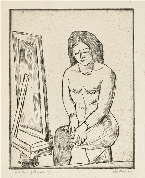 Toilette (vor dem Spiegel)