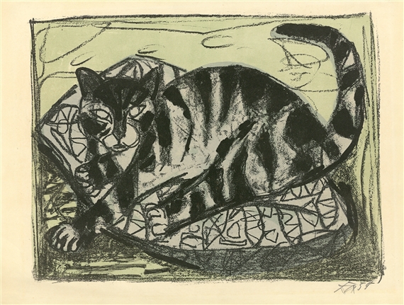 Katze by Otto Dix, 1959
