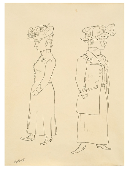 Zwei Frauen mit Hüten by George Grosz, 1921/1922
