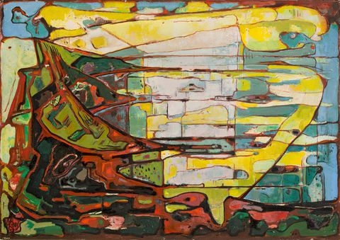 Küste (Wattenmeer, Amrum) by Max Kaus, 1952