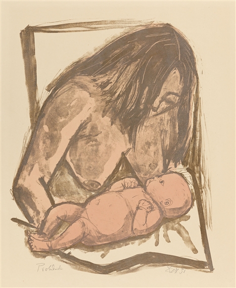 Mutter und Kind by Otto Dix, 1951