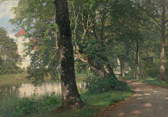 Blick auf das Rheinsberger Schloß by Paul Franz Flickel, 1896