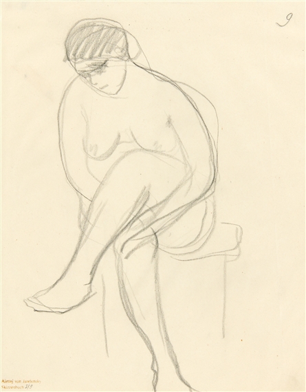 Sitzender Akt by Alexej von Jawlensky, Circa 1910