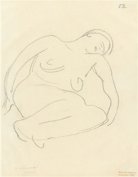 Ruhender Akt by Alexej von Jawlensky, Circa 1910