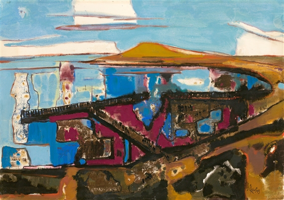 Küstenlandschaft by Max Kaus, 1953