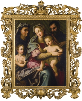 THE HOLY FAMILY WITH ST ELIZABETH AND THE YOUNG ST JOHN THE BAPTIST - Ridolfo Ghirlandaio