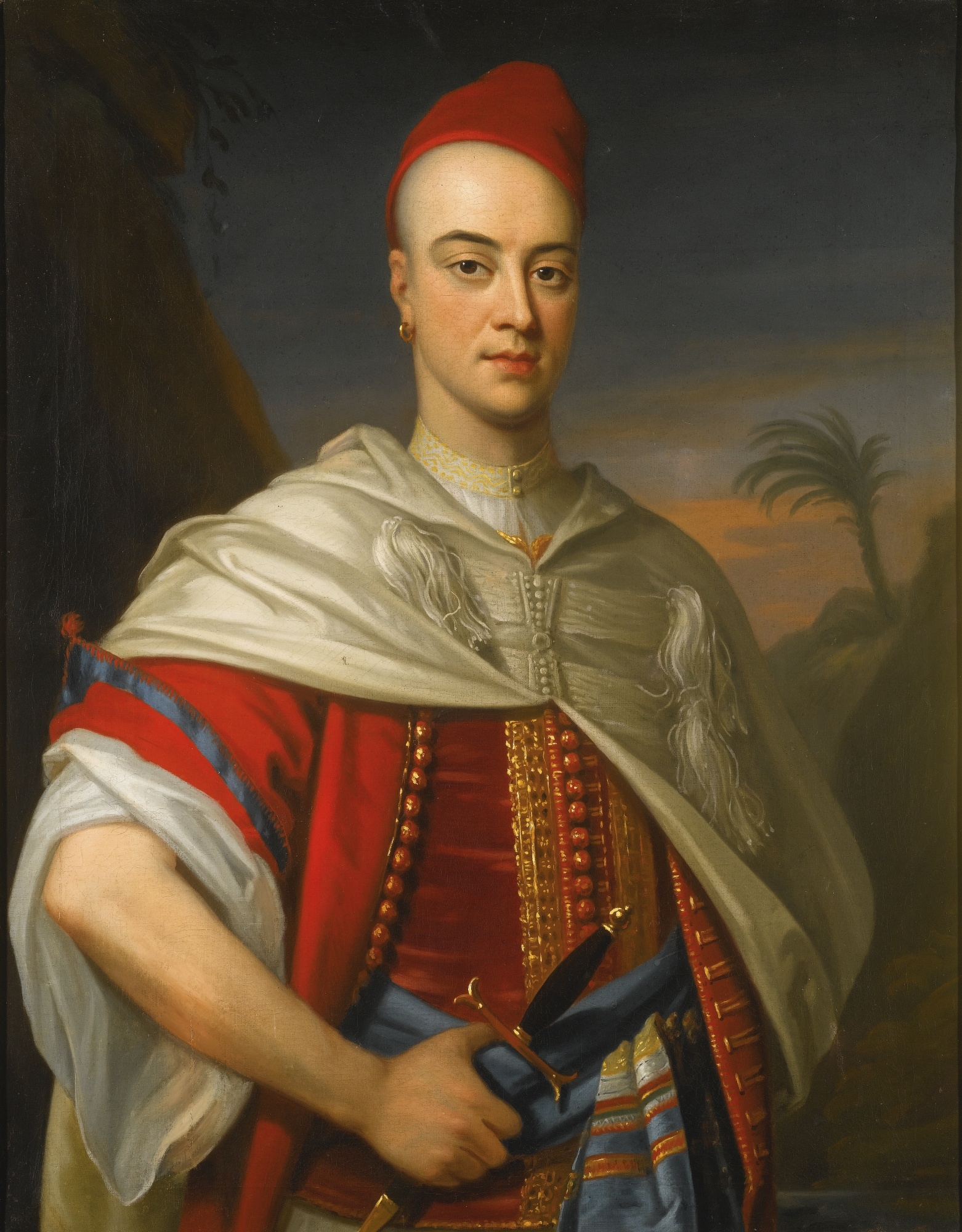 Artwork by Enoch Seeman, PORTRAIT OF A GENTLEMAN IN MOROCCAN DRESS, PROBABLY JOHN MONTAGU, 2ND DUKE OF MONTAGU (1690-1749), Made of oil on canvas